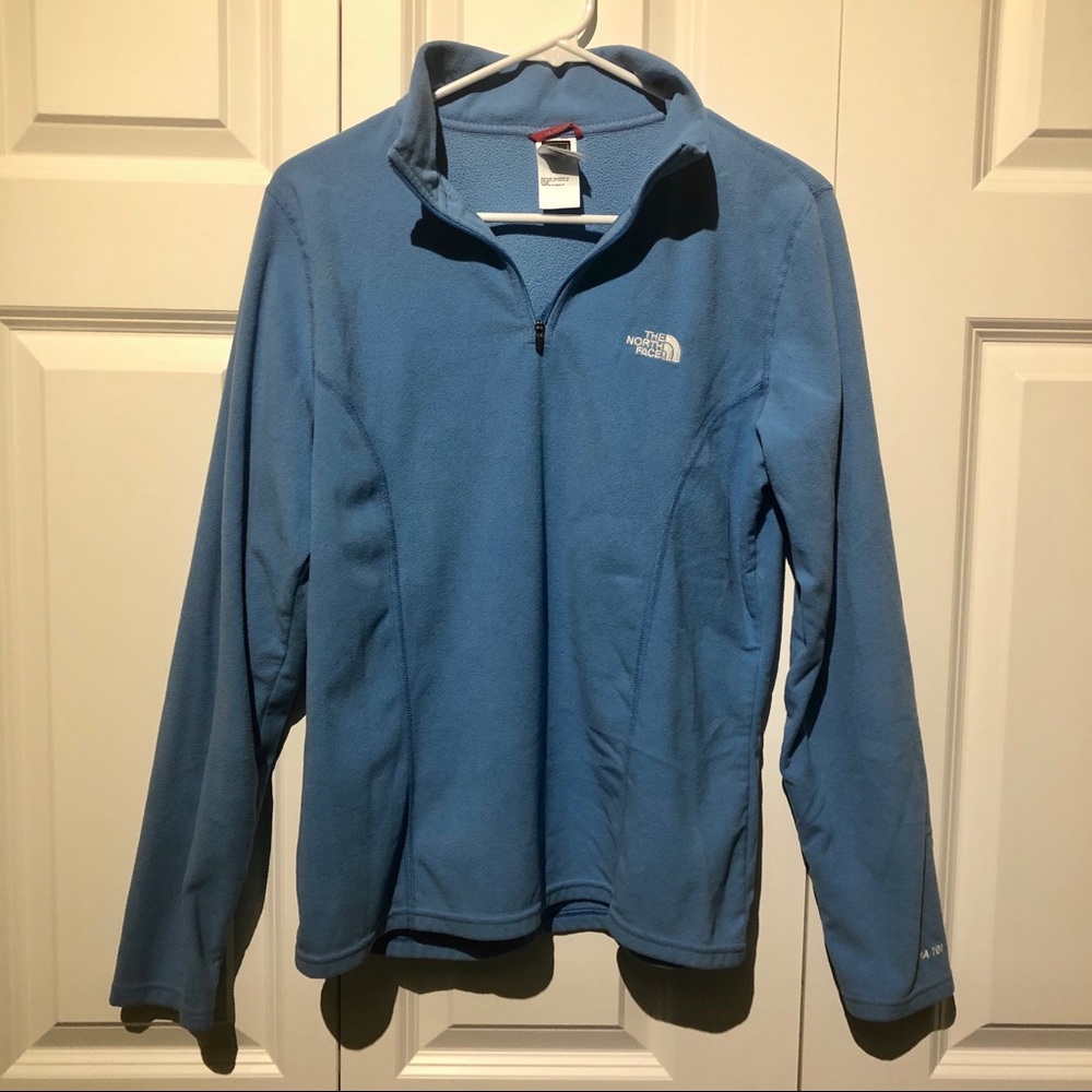 North Face Blue 1/4 Quarter Zip Fleece